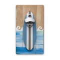 Melrose International Melrose International 82317 11 x 6 in. MDF Surfboard Bottle Opener - Blue; Brown & White 82317